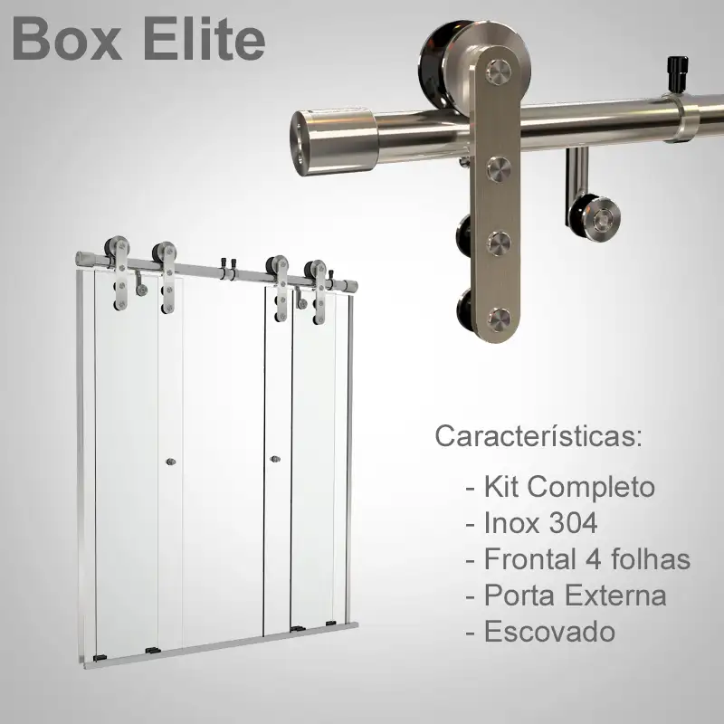 Frontal Externo 4 Folhas Escovado